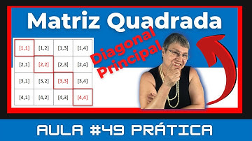 Aula # 49 Prática – Matriz Quadrada com Números Aleatórios e Diagonal Principal  – VisuAlg