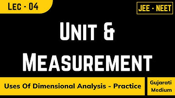 dimensional analysis practise,unit and measurement jee,neet PHYSICS LEC04 BYSOHAMSIR AARADHYA GUJMED