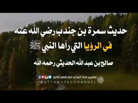 حديث سمرة بن جندب رضي الله عنه في الرؤيا التي رأها النبي صلى الله عليه وسلم الشيخ صالح الحديثي