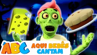 Onde Est O Meu Queijo De Halloween Com Os Mosntros Divertidos Para Crianas  Aqui Bebs Cantam