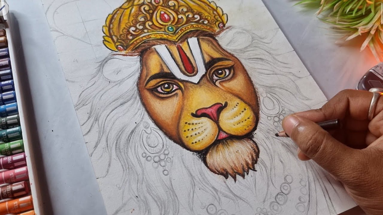 Narasimha Dev drawing easy Part 2 | Lord Krishna drawing tutorial | CTW ...