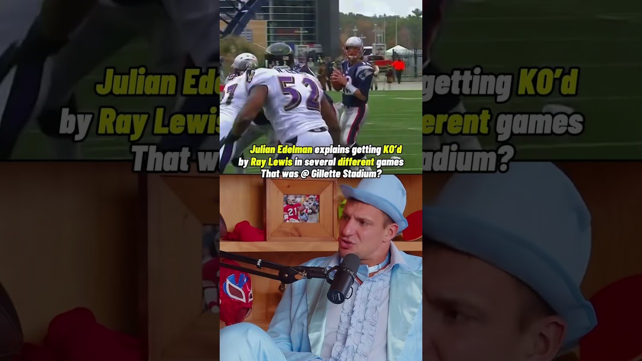 Julian Edelman recalls being Knocked out by Ray Lewis 😳 #nfl #shorts #shortsyoutube #youtubeshorts