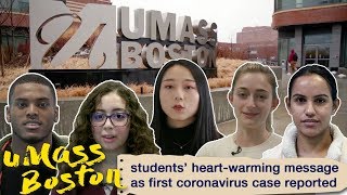 UMass Boston students' heart-warming message as first coronavirus case reported