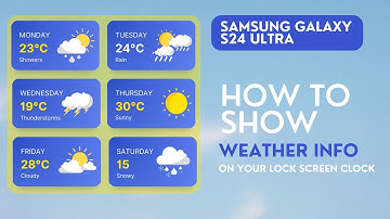 Samsung Galaxy S24 Ultra : How to show current temp and weather information on the lock screen clock