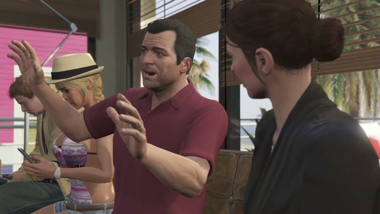 Grand Theft Auto 5 Story Mode Mission Reuniting The Family - YouTube
