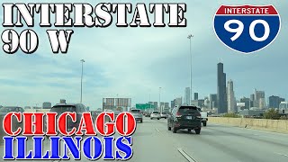 I90 West  Chicago  Illinois  4K Highway Drive