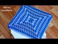 Чехол на табурет. МК крючком. Crocheted cover for stool