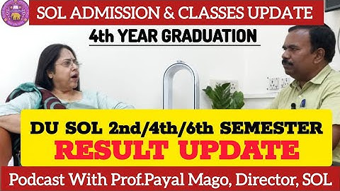 DU Sol 2nd/4th/6th Semester Result Update 2025 ll DU SOL New Admission 2025 ll Sol Classess Update