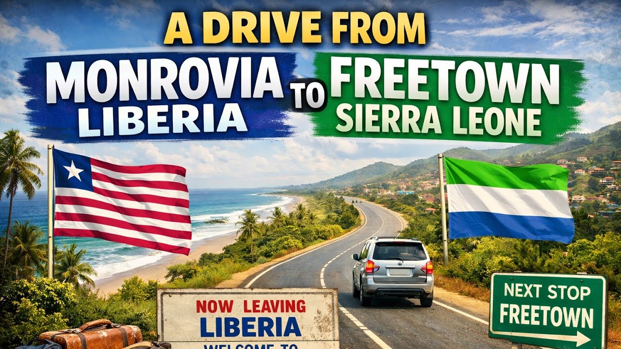 Автопутешествие в одиночку из Монровии, Либерия, в Фритаун, Сьерра-Леоне, Западная Африка.
