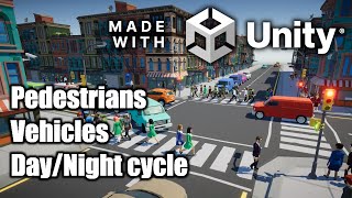 [Unity] Pedestrians, Vehicles and Day/Night cycle