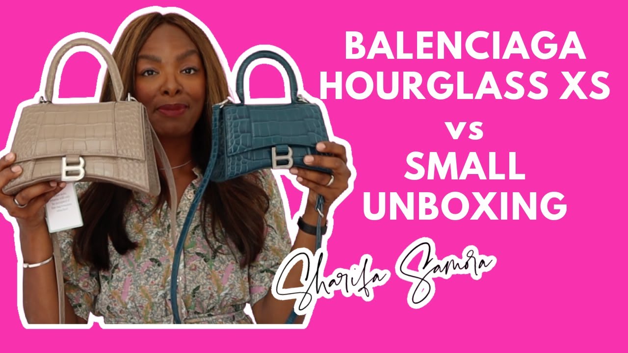 BALENCIAGA HOURGLASS XS & SMALL UNBOXING AND COMPARISON 