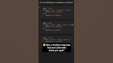 Cuidado ao usar IF com múltiplas condições no Python | #shorts