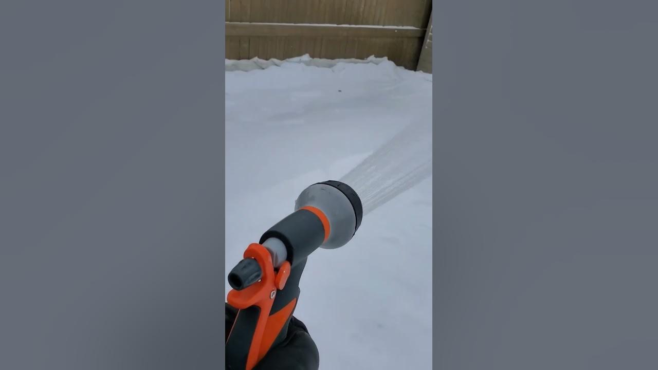 Spraying down the ice for the skating rink YouTube