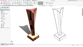 Twisted Trophy in Solidworks | Solidworks Tutorials