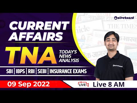 Daily Current Affairs | 9 Sep Current Affairs 2022 | Current Affairs For Bank Exams | Aditya Sir