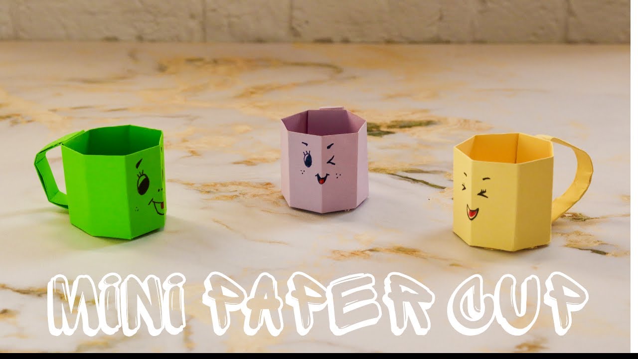 DIY MINI PAPER CUP /Origami Coffee mug / Paper Crafts For School