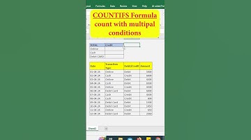countifs in excel | countifs function | excel interview questions | excel tips | #excel #viral