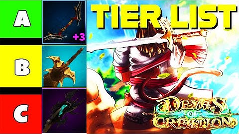 DEVAS OF CREATION WEAPON TIER LIST! ROBLOX