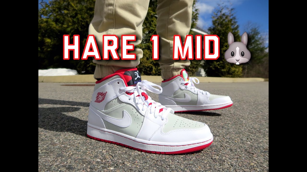 nike air jordan 1 retro mid hare