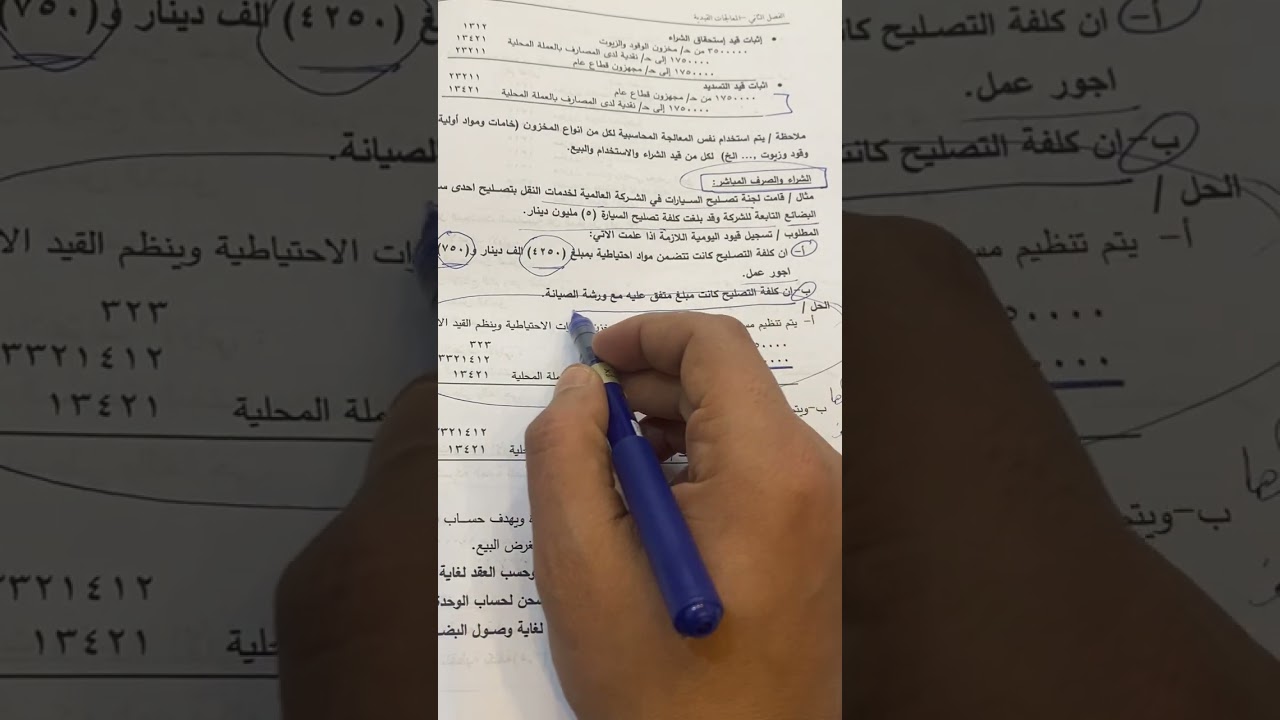 نظام محاسبي موحد ( المخزون )