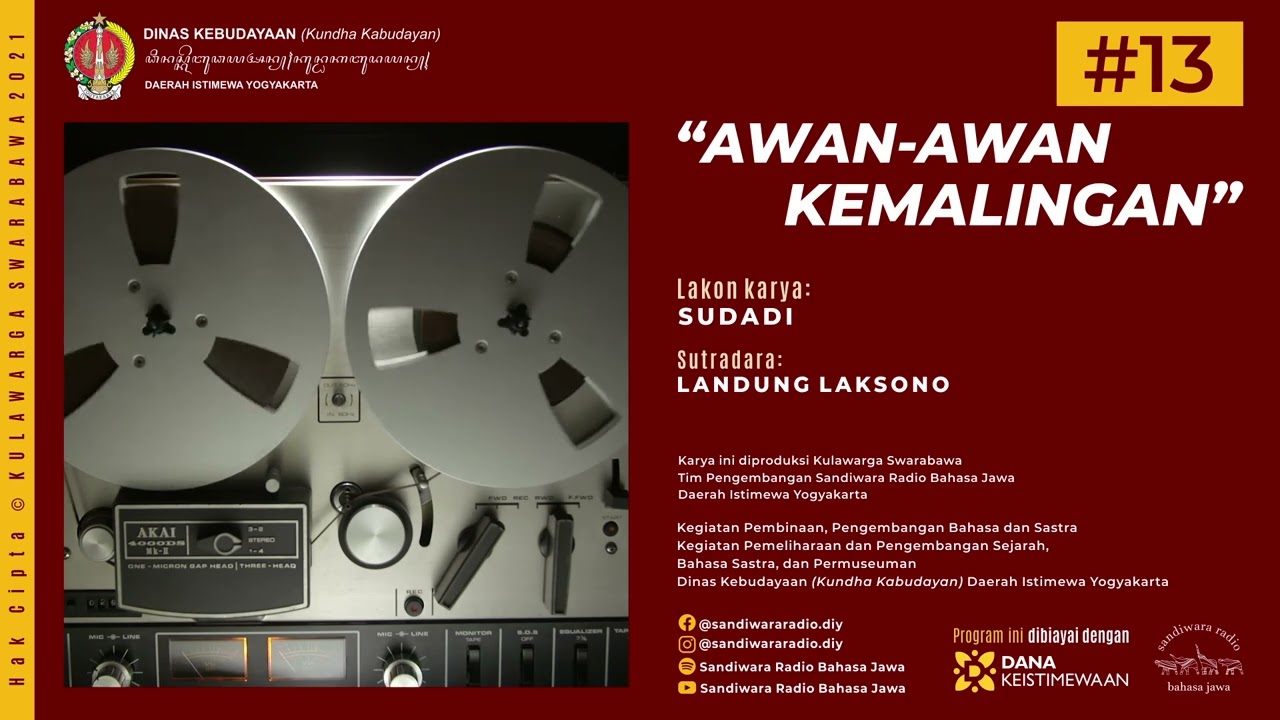 “AWAN-AWAN KEMALINGAN” Lakon Karya SUDADI (Javanese-Language Radio Drama)