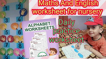 Nursery Worksheet For Maths And English Subject| Nursery Syllabus| DIY Eng & Maths Worksheet