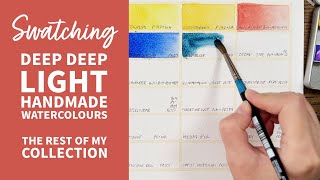 Swatching Deep Deep Light watercolor paints  the rest of my collection