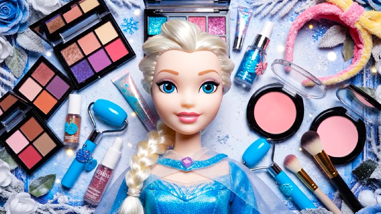 Frozen Elsa Skincare + Makeup ASMR ❄️👑 Calm & Satisfying Beauty Sounds