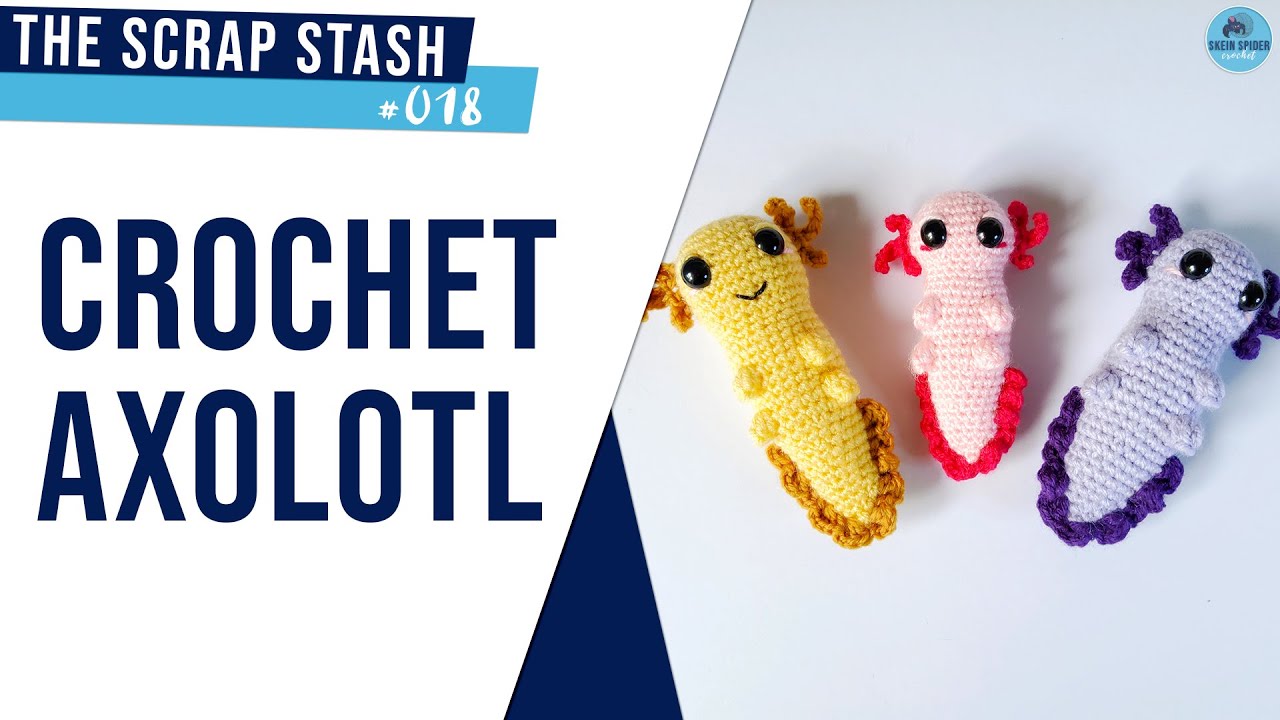 PATTERN and VIDEO Beginner Crochet Axolotl Pattern With Video