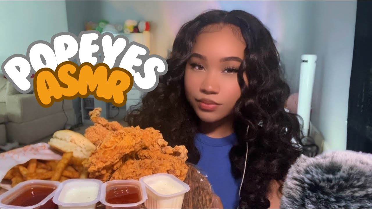 ASMR Popeyes Mukbang🍗(CRUNCHY Eating Sounds)