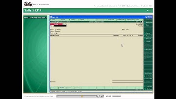 Price Levels and Price Lists in Tally.ERP 9 Accounting Software