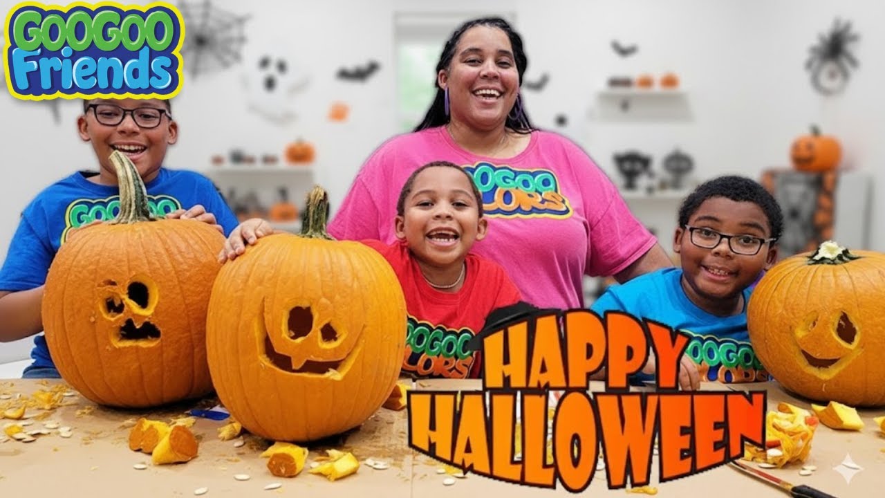Вырезать тыкву с детьми — легко! Гу Гу Краски своими руками | Телешоу «Друзья Гу Гу»