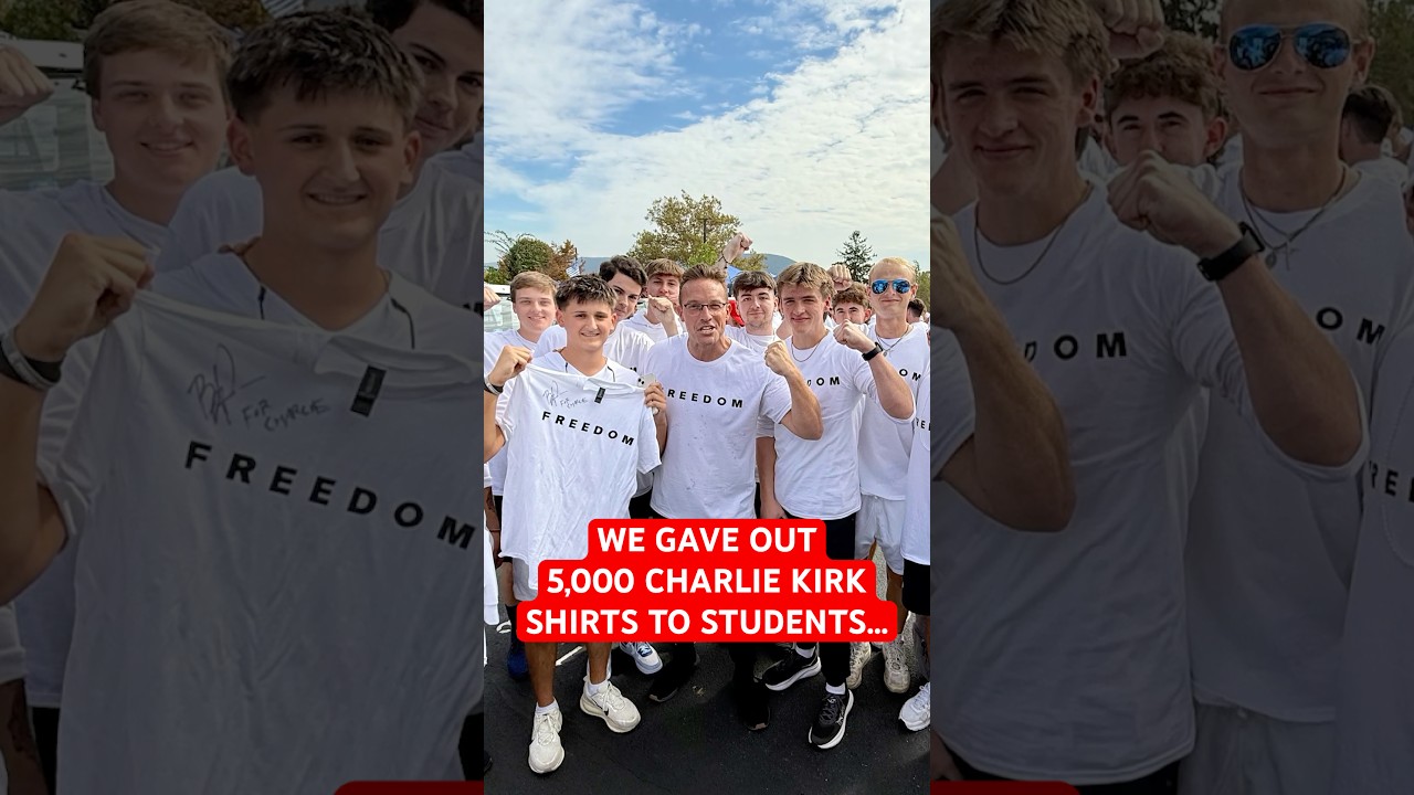 I Gave Away 5,000 Charlie Kirk ‘Freedom’ Shirts At a Massive College Football Game | This is Insane…