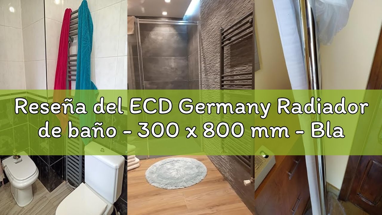 Reseña del ECD Germany Radiador de baño - 300 x 800 mm - Blanco - Plano - con Conexión Lateral- Radi