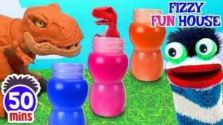 Fizzy&#39;s Fun Adventures With Dinosaurs Making Slime, Packing Lunch Boxes &amp; More |Compilation For Kids