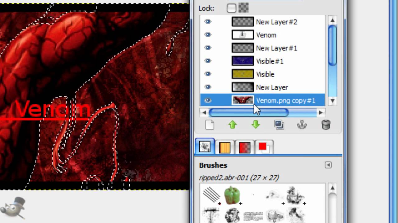 How to make a basic signature in GIMP Part 2 - YouTube