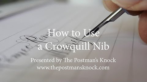 How to Use a Crowquill Nib