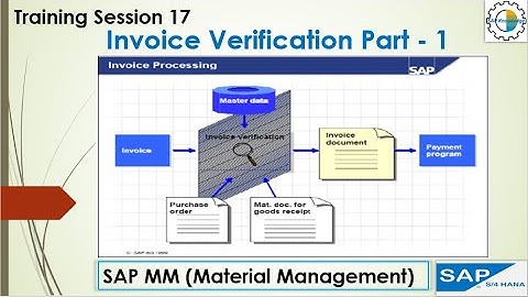 17 SAP MM Invoice Verification Part - 1 #sap #sapmm #invoice #verification #sapmtraining