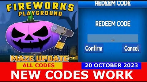*NEW UPDATE CODES* [EVENT] Fireworks Playground [BETA] ROBLOX | ALL CODES | 20 OCTOBER 2023