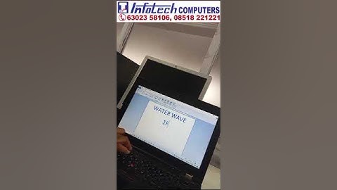 Create Water wave Word Document | Infotech Computers Bhagya Nagar Kurnool 6302358106 #training