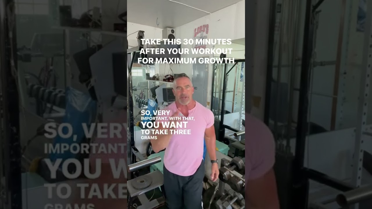 TAKE THIS 30 MINUTES AFTER YOUR WORKOUT FOR MAXIMUM MUSCULAR GROWTH