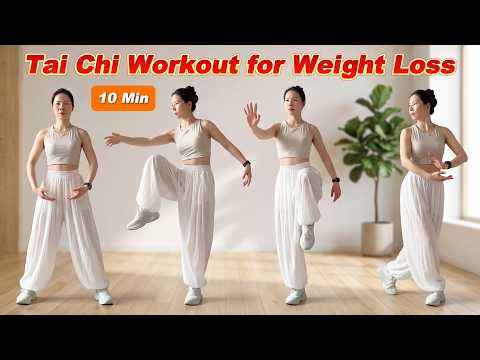 10 Minute Full Body Tai Chi Workout for Weight Loss, Improve Balance, Flexibility & Coordination