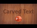 How to Make a Carved Text in PowerPoint PowerPoint Tutorial