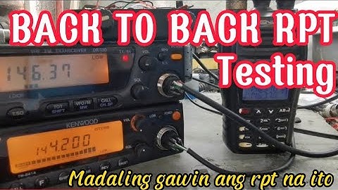 back to back vhf. rpt testing.