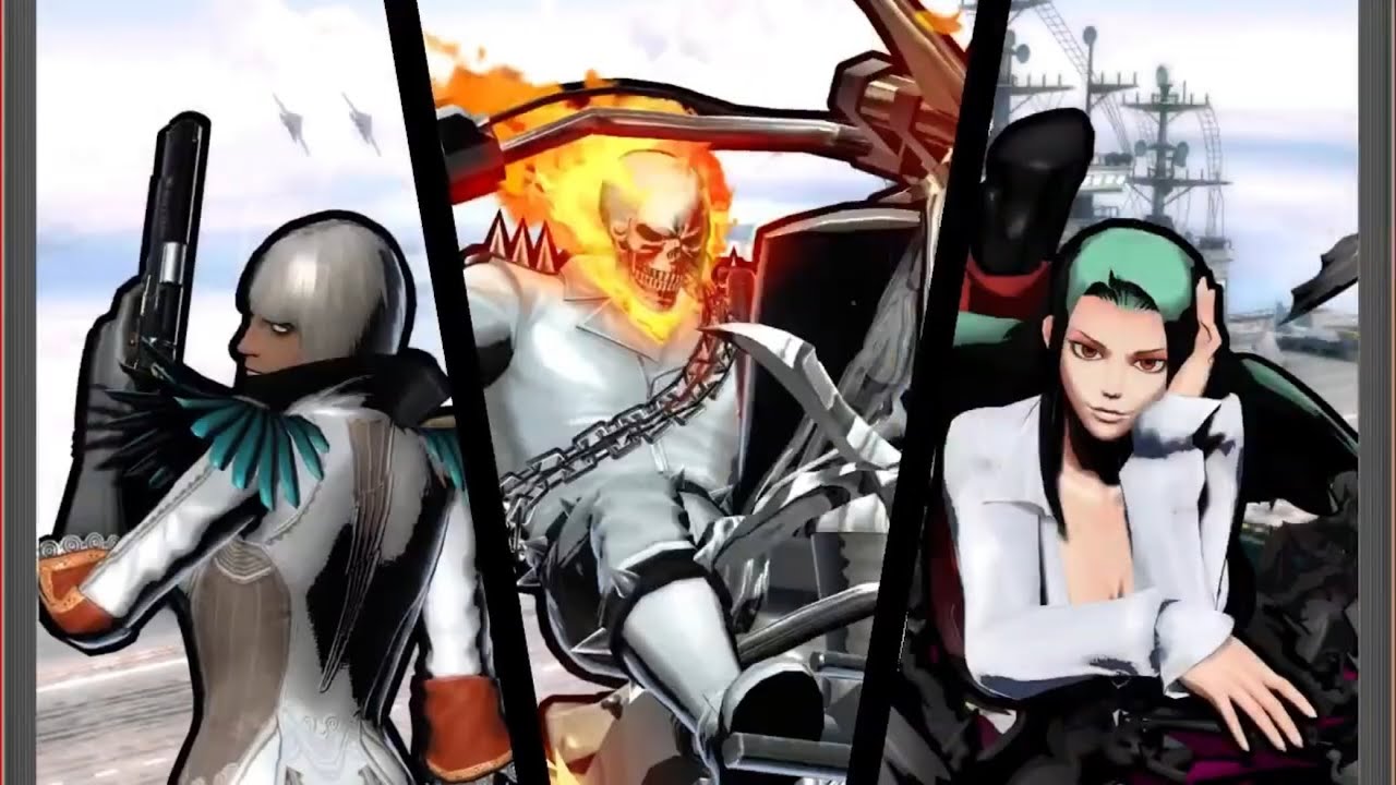 Ultimate Marvel vs Capcom 3: Ghost Rider, Trish, and Morrigan arcade ...