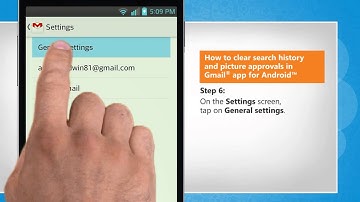 How to clear search history and picture approvals in Gmail® app for Android™ on LG L9
