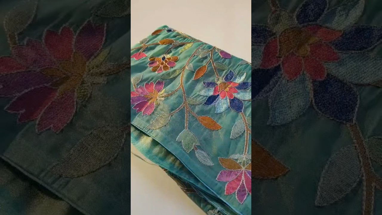 Floral Designer Embroidered Saree