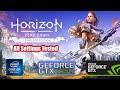 Horizon zero dawn complete edition  i5 8300h  gtx 1050 4gb  all settings  benchmark  1080p