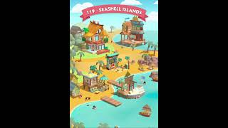 Monopoly GO Board 119 – Seashell Islands | Extended Ambient Animation (Expanded Perspective)