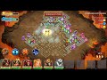 кошмарное подземелье 4-10 на 3 огня одним бигфутом//castle clash//битва замков